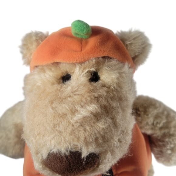 Halloween Pumpkin Bear Plush Stuffed Animal Brown Tan 16" Pottery Barn RARE - Picture 3 of 13